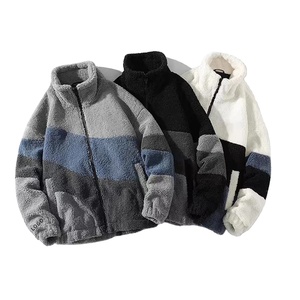 Factory Wholesale Reversible Hooded Stand Collar Waterproof Windproof Eco-Friendly Fluffy <b>Fleece</b> Unisex <b>Jacket</b> | <b>Thick</b> Warm - Product Image 2