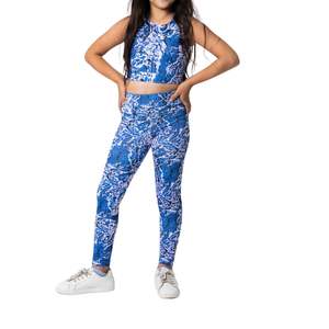 Custom Wholesale High Elastic <b>Girls</b> Yoga <b>Sports</b> <b>Bra</b> & Leggings Set Quick Dry Breathable Gym Fitness Clothing Solid Color - Product Image 1