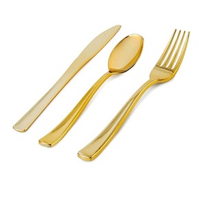 Ensemble de 5 couverts modernes de meilleure qualité avec doublure en laiton Poignée design Meilleur ensemble de couverts pour hôtel en acier inoxydable miroir, acier - Product Image 4