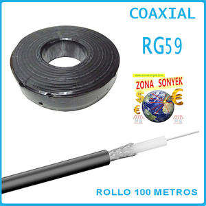 Câble coaxial RG59 avec gaine en PVC et blindage tressé - Product Image 1