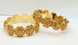 Pulseras de Latón Inoxidable Chapadas en Oro de 24K al por Mayor, Joyería de Moda Elegante de Alta Calidad - Product Image 2