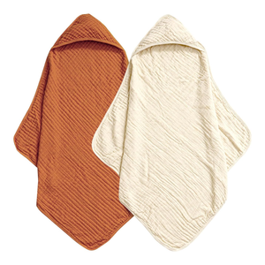 High Quality Lightweight Cotton Fleece Bath Wrap Solid <b>Pattern</b> Breathable Kids Hooded Poncho Bathroom Friendly Newborns Babies - Product Image 4