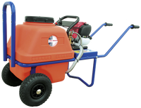 Pulvérisateur à chariot MISTRAL de haute qualité, fabriqué en Italie, 130 L, à deux roues, électrique/à essence, modèle 2022, orange, pour l'agriculture
