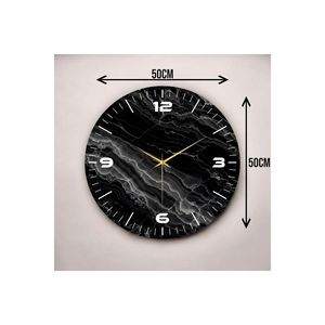Patrón de mármol colorido 50cm Mesa silenciosa de madera Reloj de pared Número Regalo Mesa Artículo decorativo - Product Image 5
