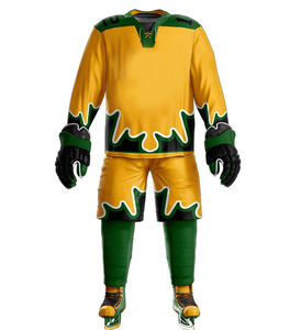 Uniforme de Jersey de hockey sobre hielo unisex con estampado personalizado con 100% poliéster que absorbe la humedad Diseño personalizado e impresión por sublimación - Product Image 3