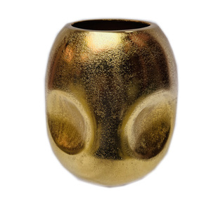 Modern Bohemian Style Handmade Aluminium Metal Flower Vase Polished <b>Mirror</b> <b>Tabletop</b> Feature Slender Design Bouqets Holder - Product Image 2