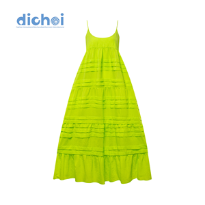 ชุดเดรสปาร์ตี้แขนกุดแบบลำลองสำหรับผู้หญิงชุดเดรสมิดิสีพื้นระบายอากาศได้ดีสำหรับทุกฤดูผู้ผลิตในเวียดนาม OEM ODM 2ชิ้น - Product Image 2