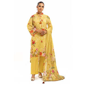 Traje de Chifón Estampado Transpirable de 3 Piezas para Mujer con Borlas y Dupatta, 100% Algodón, Colección SD-52159 - Product Image 5