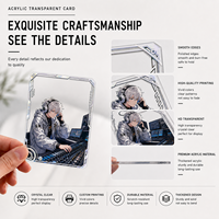 Tarjetas Acrílicas Transparentes Personalizadas Directas de Fábrica, OEM ODM, Impresión UV a Todo Color para Artículos Promocionales