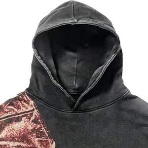 OEM personalizado 100% de alta calidad para hombre gráfico Vintage lavado Sudadera con capucha 100% algodón polar 380 a 420 GSM - Product Image 2