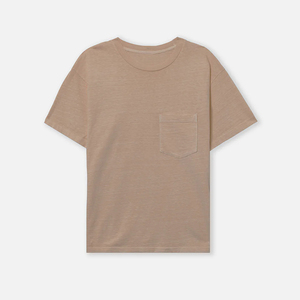 Venta al por mayor 250Gsm peso pesado 100% Camiseta de algodón para hombres nueva llegada Color sólido personalizado pecho bolsillo en línea exclusivo - Product Image 1
