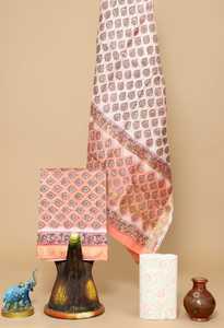 Maheswari Silk Dress Materials Suitable for Dress Designers and Women's Wear Manufacturers for Resale in Pastel Colours. - Product Image 6