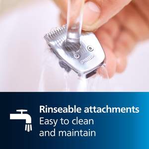 Kit de Aseo Masculino Todo en Uno de 15 Piezas: Afeitadora, Recortadora de Barba y Pelo con Cable USB para Nariz, Orejas y Cabeza (No apto para vehículos recreativos) - Product Image 2