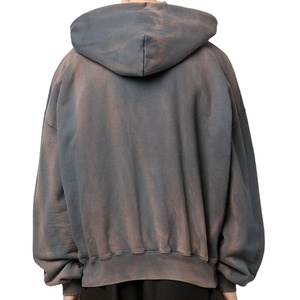 Venta al por mayor de alta calidad Unisex hombres sudaderas con capucha de logotipo personalizado Streetwear Pullover en tamaño XS impreso Fleece Hoodie2025 - Product Image 4