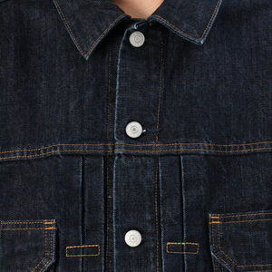 แจ็กเก็ตยีนส์ผ้าลูกฟูกสำหรับผู้ชายเสื้อโค้ทผ้ายีนส์แขนยาวแบบติดกระดุมสำหรับใส่ทำงานเสื้อโค้ทยีนส์แนวสตรีทแบบวินเทจ - Product Image 6