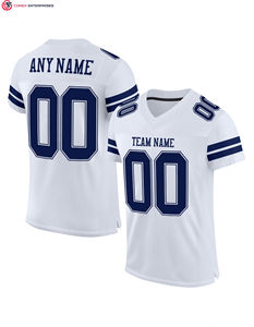 Camiseta de equipo de sublimación de malla transpirable de fabricantes de camisetas de fútbol americano clásicas personalizadas - Product Image 4