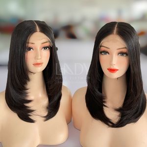 Hermosa Peluca de cierre recto de hueso cabello humano vietnamita - Product Image 1