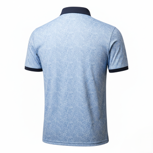 Casual para hombre para camisas de punto transpirable bordado personalizado Patchwork Color sólido con diferentes colores cuello puño ODM suministro - Product Image 2