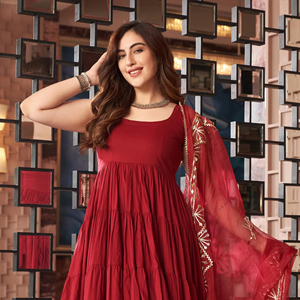 Traje de Salwar de estilo Anarkali tradicional exclusivo para mujer, Ropa Étnica india, vestido de lujo largo para mujer, venta al por mayor al mejor precio - Product Image 1