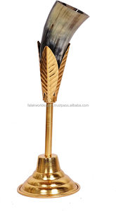 WonderFull Grabado Cuerno Vodka Shots con soporte de latón Vasos de chupito de tequila 60ml para cerveza Vodka y whisky BY Falak World Export - Product Image 2