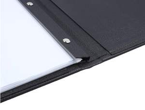 Couvertures et supports de menu en cuir PU de qualité restaurant 9x12 pouces pour présenter des fournitures pour hôtels et restaurants - Product Image 4