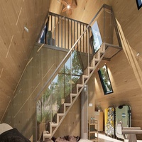 Maison préfabriquée A-frame à toit triangulaire, 2 étages, style Airbnb, pour filles, en liquidation, prix bas, Chine