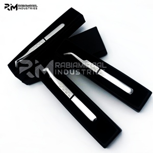 Applicateurs de cils en acier inoxydable RMI en gros avec pointe pointue, pinces à cils à marque privée pour l'application des cils - Product Image 6
