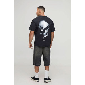 Oem custom graphic dtg print oversized t <b>shirt</b> <b>for</b> <b>men</b> streetwear drop shoulder heavyweight cotton casual top - Product Image 2