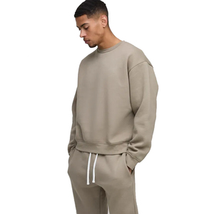 OME Men's Streetwear Sweatsuit Heavyweight 2 Pieces Cotton Hoodie and Sweatpants 300GSM 400GSM Oversized Baggy Tracksuit for Men - Product Image 3