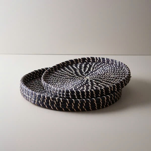 Artisanat écologique Plateaux en jonc de mer faits à la main Plateaux de service Décor Stockage Plateau à fruits Fait à la main par le Vietnam - Product Image 3