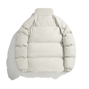 Vente en gros grande taille hiver bulle blanc doudoune hommes logo personnalisé extérieur chaud matelassé manteau doudoune imperméable - Product Image 5
