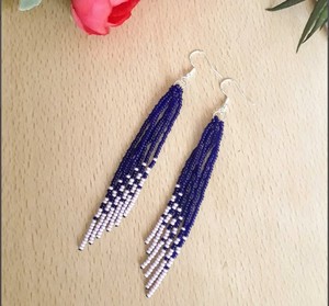 Luxury Quality Emerald <b>Green</b> Beaded Tassel <b>Earrings</b> - Product Image 1