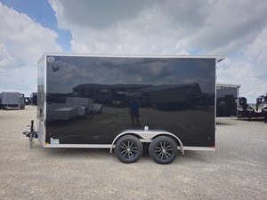 Enclosed <b>Cargo</b> <b>Trailer</b> 7x14 Steel Box <b>Trailer</b> 7000lb <b>Trailer</b> with Ramp Door Supplier Price Tandem Axle Box <b>Trailer</b> 84in Interior - Product Image 3