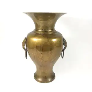 热卖花园配件复古花瓶人造家居装饰种植桌面花盆黄铜花瓶