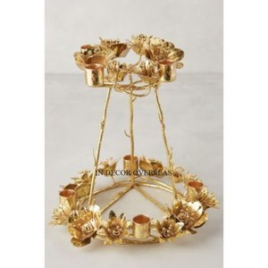 Verre clair et plaqué or Prime Quality Metal Made Candle Stick Holders Accessoires de foudre pour la maison et l'hôtel au prix le plus bas - Product Image 3