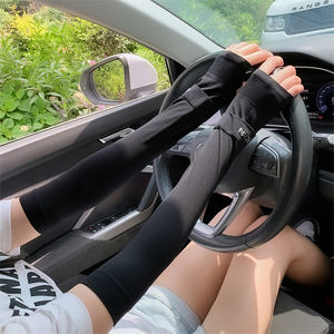 Minceur plaine Upf 50 + glace soie tissu sur manches sport cyclisme pêche Protection solaire solide bras manchon - Product Image 4