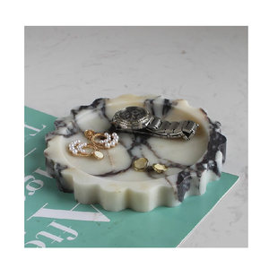 Plateaux à bijoux en marbre Décoration de maison moderne Table en marbre pour mariage et ramadan et utilisation à la main - Product Image 1