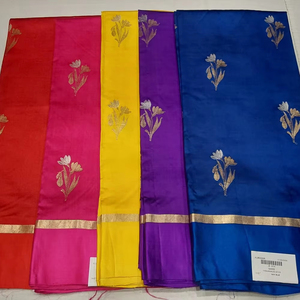 Saree élégant en soie pure de l'Inde Design traditionnel unique pour les mariages et les célébrations festives dans un style ethnique intemporel - Product Image 3