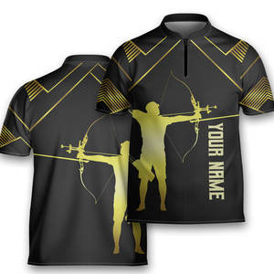 Camisetas de Tiro con Arco sublimadas reversibles de alta calidad con diseño de cremallera Camisetas transpirables antibacterianas unisex - Product Image 6