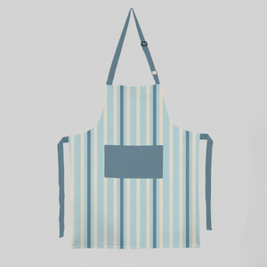 Delantal de cocina de algodón a rayas suave lavable reutilizable correa de cuello ajustable lazos de cintura extra largos para cocinar hornear - Product Image 3