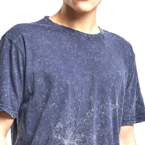 Camisetas de 250GSM con logotipo personalizado Batik Acid Wash Vintage Heavyweight 100% secado rápido DTG serigrafía impresa de gran tamaño para hombres - Product Image 5