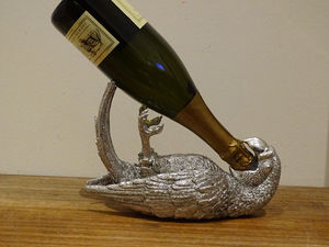 ชั้นวางขวดไวน์โลหะชุบทองชั้นวางขวดไวน์แบบติดผนังชั้นวางขวดไวน์แบบเดี่ยว - Product Image 6