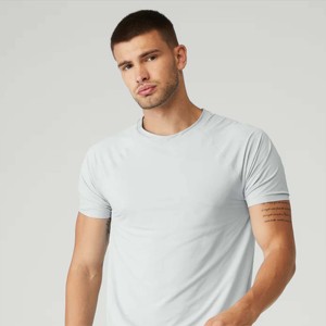 Camiseta atlética de secado rápido para hombre, camiseta de fitness de manga corta que absorbe la humedad para gimnasio, correr y deportes, estirable - Product Image 5