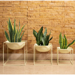 Jardinières en métal de différentes tailles couleur noire décor à la maison jardinière lot de 3 pour la maison hôtel décor plantes Pot balcon décoration jardinière - Product Image 6