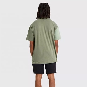 T-shirt surdimensionné avec LOGO brodé pour homme, Streetwear décontracté, Tops amples avec blocs de couleurs - Product Image 5