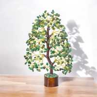 Arbre en cristal de 300 copeaux d'aventurine verte naturelle polie, figurine bonsaï Feng Shui, en gros, à vendre