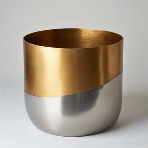 Jardinière Fusion Métallique Décorative à Double Teinte pour Coins de Jardin Chic et Idées de Style Intérieur Moderne - Product Image 3