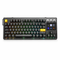 Nouveau clavier de jeu mécanique filaire à 87 touches avec rétroéclairage RVB, touches programmables, matériau ABS