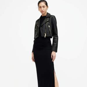 Premium <b>Women's</b> Cropped Black Leather Biker <b>Jacket</b> Fashion Slim Fit Moto Outerwear Short Faux Leather Motorcycle Coat with Zip - Product Image 3
