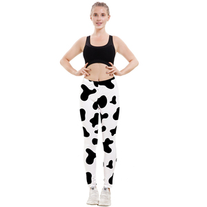 Legging de fitness pour femme en coton bambou de haute qualité, respirant, antibactérien, taille mi-haute, avec logo, idéal pour le yoga et la gym - Product Image 2